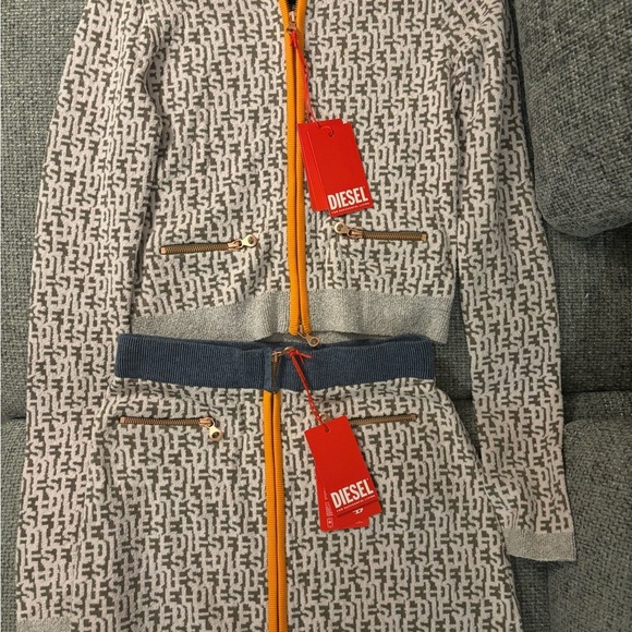 Diesel Monogram Cardigan S Authentic ( matching set available medium size skirt) - Picture 13 of 16